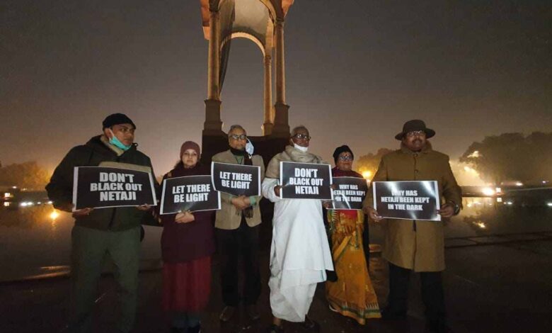 India Gate Netaji Hologram Statue